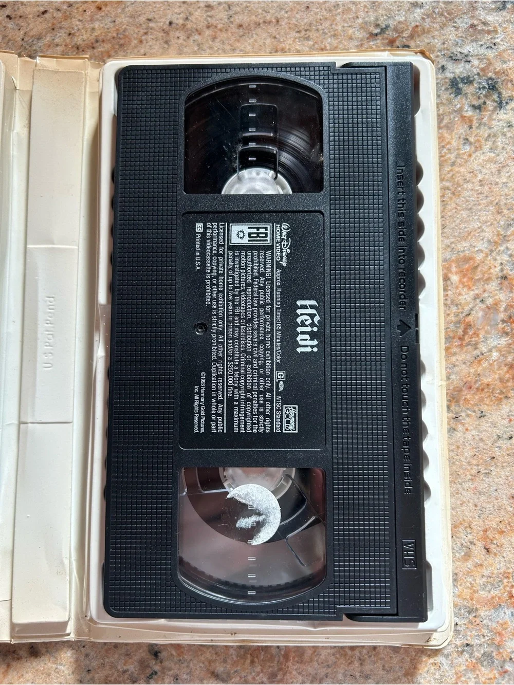 Walt Disney Home Video Presents “HEIDI” VHS Released in 1994. Clamshell Case.